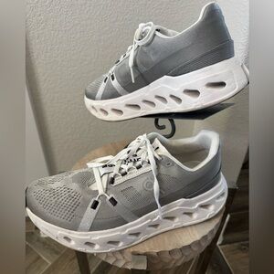 On Cloud Cloudtech Phase  Grey and White Sneakers